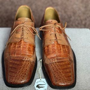 Men’s David Eden “Lester” Genuine CROCODILE/LIZARD shoes.